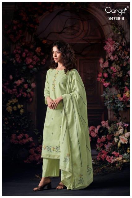 Ganga kivana 4739 wholesale ladies dress material suppliers in bangalore  - wholesale export